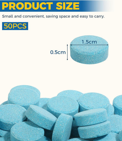 50PCS Windshield Washer Fluid,Windshield Washer Tablets,Car Accessories Windshield Washer Fluid Concentrate,Car Windshield Washer Fluid,Automotive Glass Cleaner,Use for Remove Windshield Stains