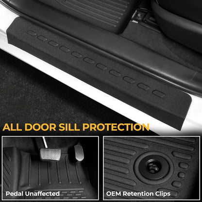 Floor Mats for Toyota Sienna 2021-2026, All Weather Floor Mats Lower Trunk Cargo Liner Accessories, Full Coverage Set (Fit 8-Seat with Spare Tire)