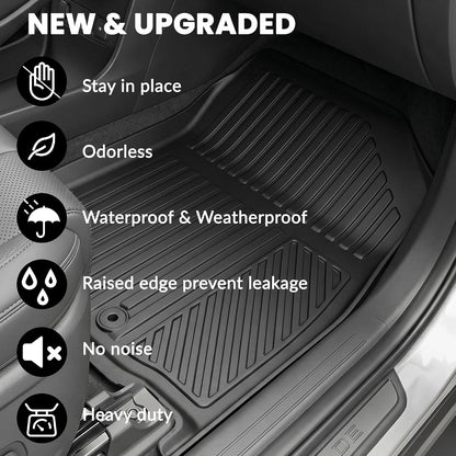 Auxko All Weather Floor Mat & Cargo Mat Fit for 2026 2025 2024 2023 2022 Hyundai Tucson Hybrid(Not PHEV) TPE Liner Tucson Accessory Set All Season Odorless Anti-Slip Floor Liner