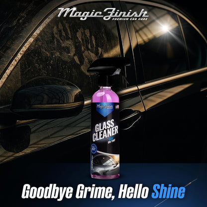 Magic Finish Car Glass Cleaner (16 fl oz) – Ammonia-Free Window Cleaner Spray for Interior & Exterior Auto Glass – Anti-Fog, Streak-Free Car Cleaning Supplies for Tint, Mirrors & Screens