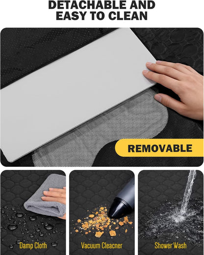 Back Seat Extender for Dogs, Waterproof Dog Car Seat Cover for Back Seat with Hard Bottom, Upgraded Material, Anti Scratch, Easy to Use and Clean, Holds 420lbs