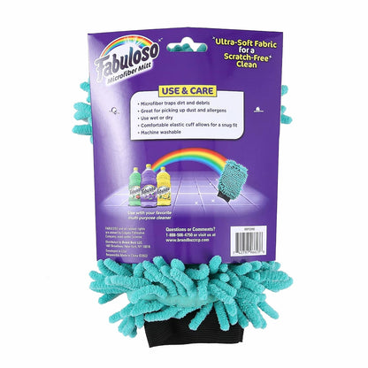Fabuloso Microfiber Cleaning Mitt Glove, Lint-Free Scratch-Free Dusting and Washing for Furniture, Blinds, Baseboards, Shelves and Car Interior, One Size Fits All, Purple, 1 Count