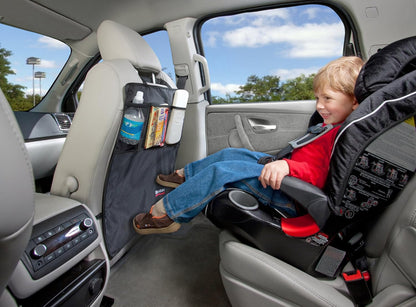 Britax Kick Mat Seat Protectors, 2-Pack | Water-Resistant + Machine Washable + Pocket Storage Organizer , Black