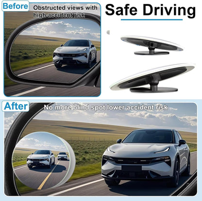 BFXM Blind Spot Mirrors 2 Pack, Car Accessories Frameless Side Mirror Blindspot Convex HD Glass, Side View Mirror Blindspot with Wide Angle Adjustable Stick for Car SUV and Trucks