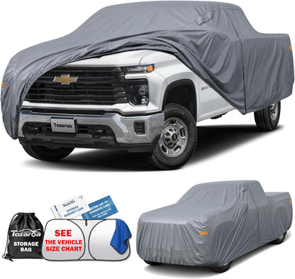 SUV Cover Waterproof All-Weather,Outdoor Full Exterior Automobiles SUV(Length 182-190 inch) with Windshield Sun Shade Universal Fit Toyota RAV4,CRV,Model Y,Q5,Size S2 (See SizeChart)