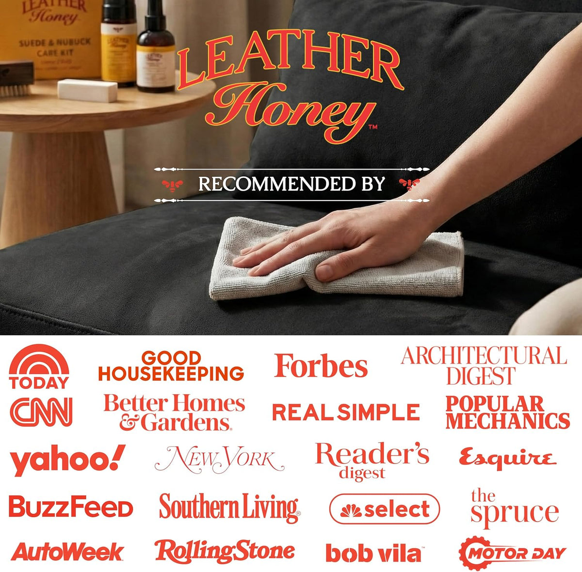 Leather Honey Lint-Free Application Cloth: Microfiber Cloth for Use with Leather Conditioner and Cleaner. Made in The USA Since 1968