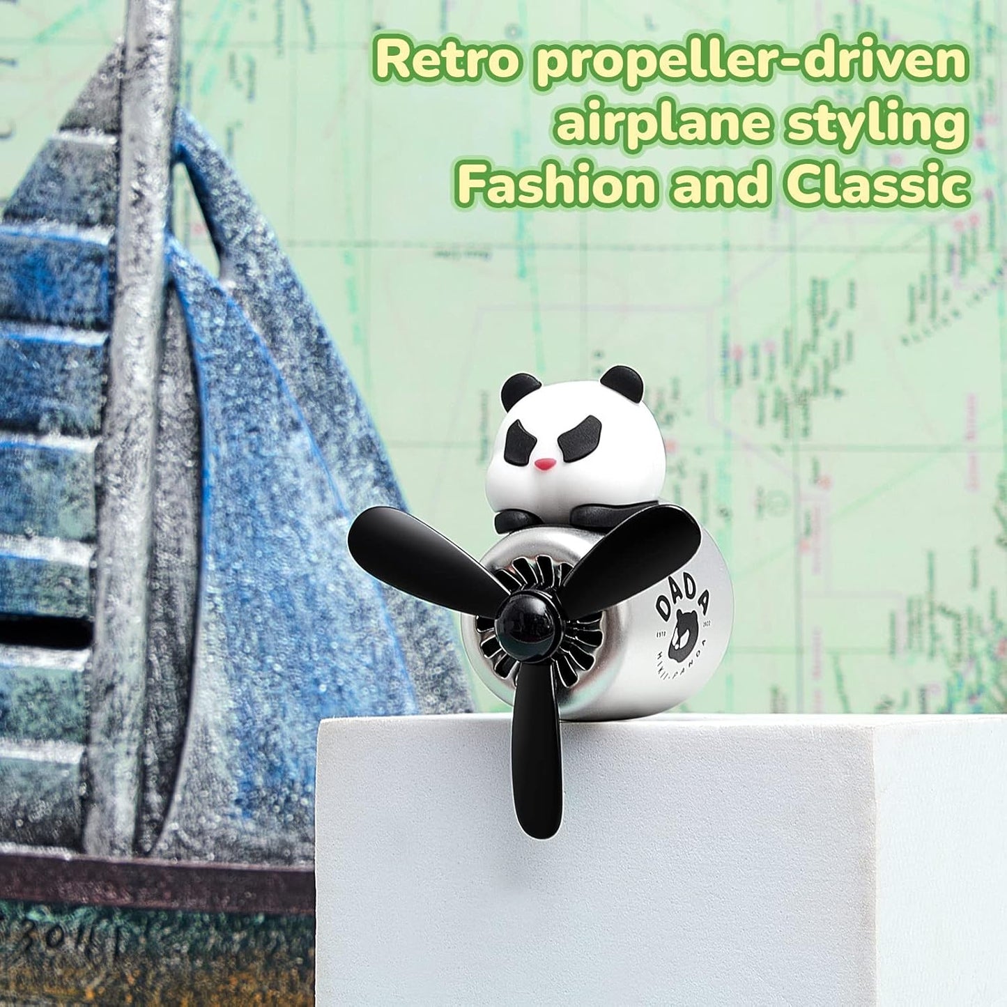 Tallew Car Air Freshener Cute Duck Car Vent Clip Diffuser with Rotating Propeller Outlet Vent 2.5" x 2.4" x 2.1" Easy to Install Included 2 Scents Aroma Tablets Aromatherapy Ornament Auto Accessories