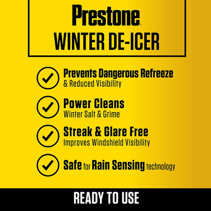 Prestone AS250 De-Icer / Winter Windshield Washer Fluid, 1 Gallon
