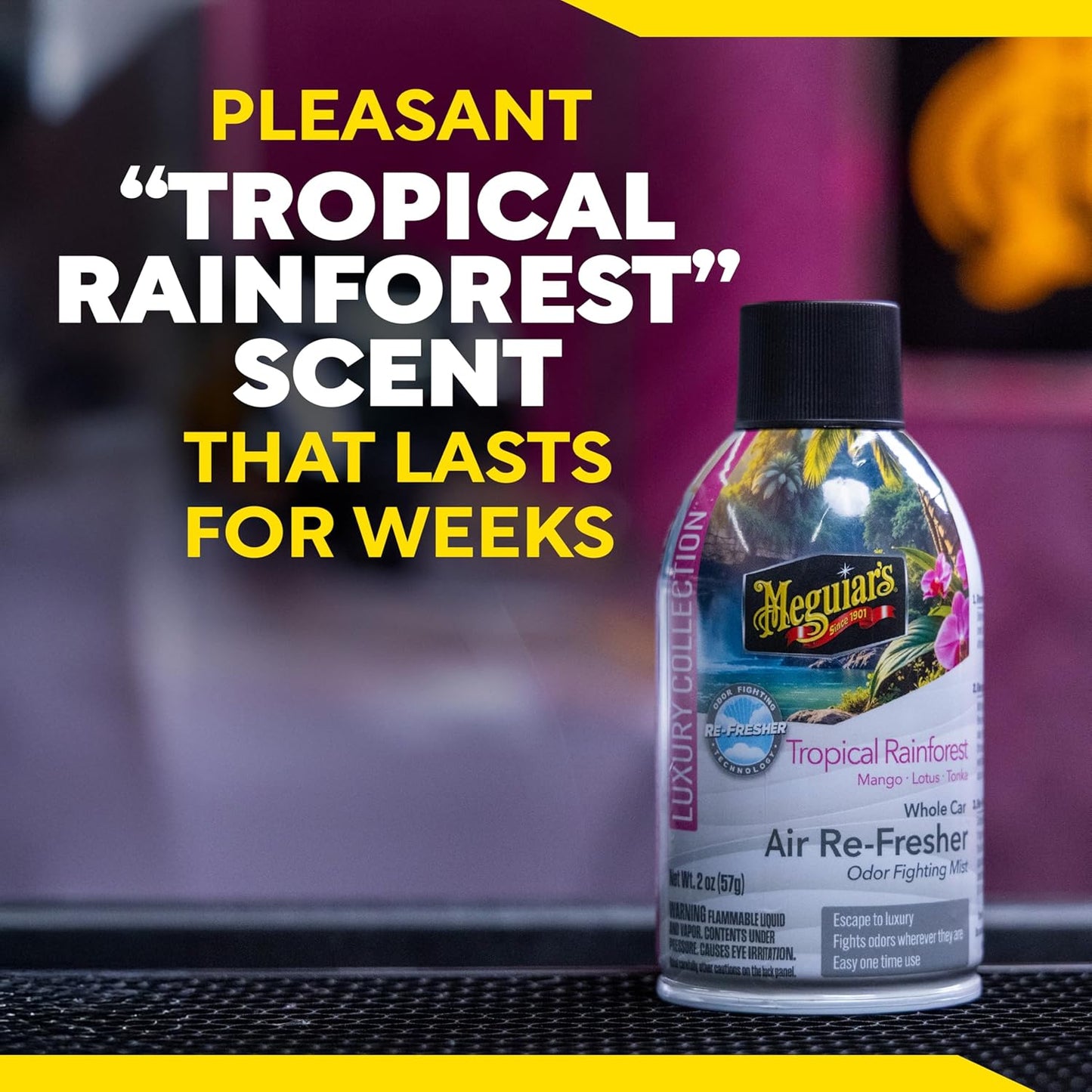 Meguiar’s Whole Car Air Refresher Odor Eliminator, Summer Breeze, 2 Oz— Car Air Freshener For Commuters, Detailers; Mist Refreshes Cabin For Sedan, Suv, Truck, Van