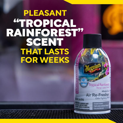 Meguiar’s Whole Car Air Refresher Odor Eliminator, Summer Breeze, 2 Oz— Car Air Freshener For Commuters, Detailers; Mist Refreshes Cabin For Sedan, Suv, Truck, Van