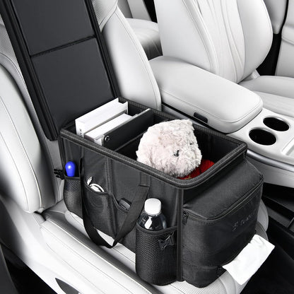 FLORICH Car Seat Gap Filler, Pro-Seats Gap Filler Organizer and Storages 2-in-1, Premium Leather Center Console Organizer, Car Organizer Front Seat Universal Fit for Car SUV Truck