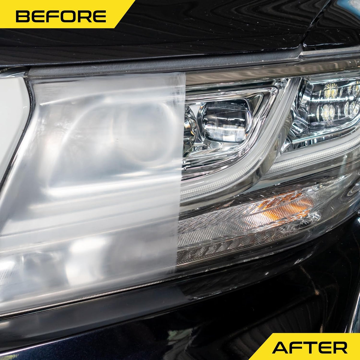Formula 1 Headlight Restorer & Sealant – One Step Polish to Clean & Renew Yellowed Headlights, Windscreens, or Exterior Plastics (8 oz.)