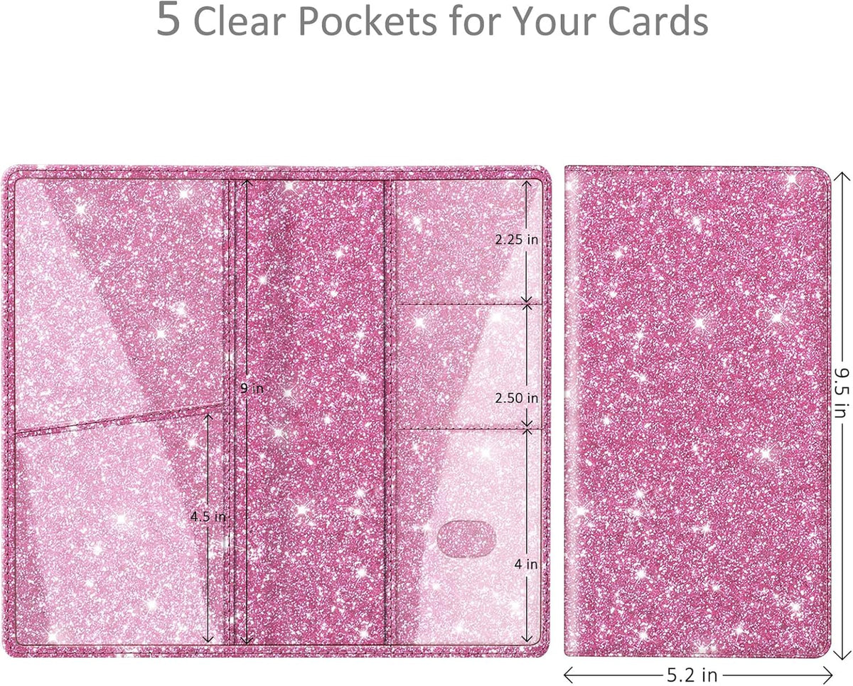 FINPAC Car Registration and Insurance Card Holder, Vehicle Glove Box Card Organizer Wallet Automobile Accessories for License