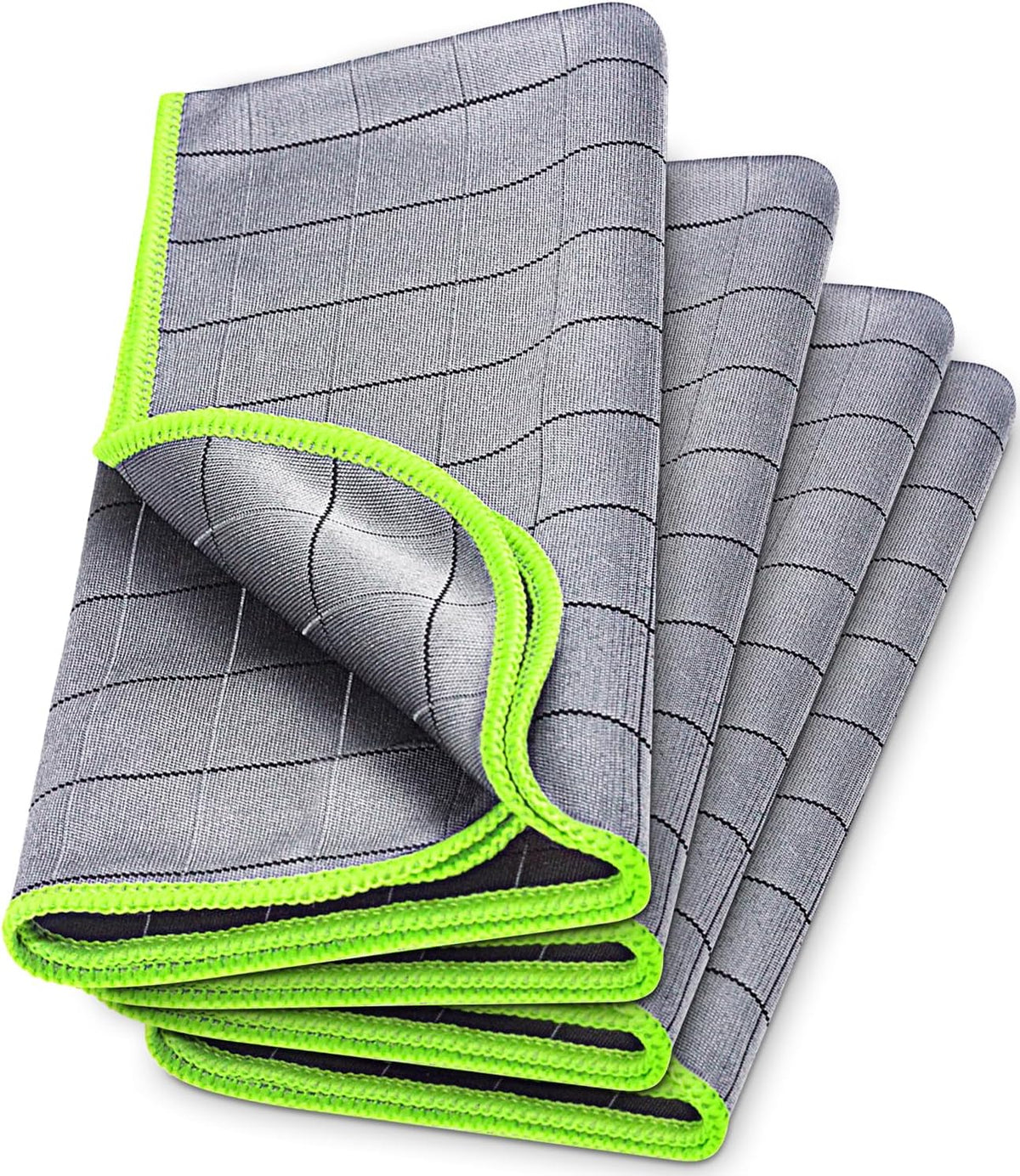 Airlab Microfiber Towels for Cars Wash Drying Thick Plush Cleaning Cloth Auto Detailing Super Absorbent for Interior & Exterior Lint Free, Streak Free, 16" X 16", 800 GSM, Pack of 4