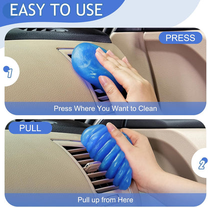 TeSabMi Car Cleaning Gel Car Cleaning Putty Car Putty Car Interior Cleaner Car Slime Car Detailing Kit Car Accessories Gifts for Dad Men Him Women Stocking Stuffers Pink