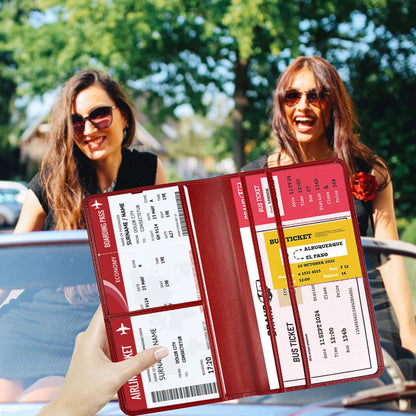 Car Registration and Insurance Card Holder - Leather Vehicle Glove Box Automobile Documents Paperwork Wallet Case Organizer for ID, Driver's License, Key, Cards - Car Accessories for Women&Men