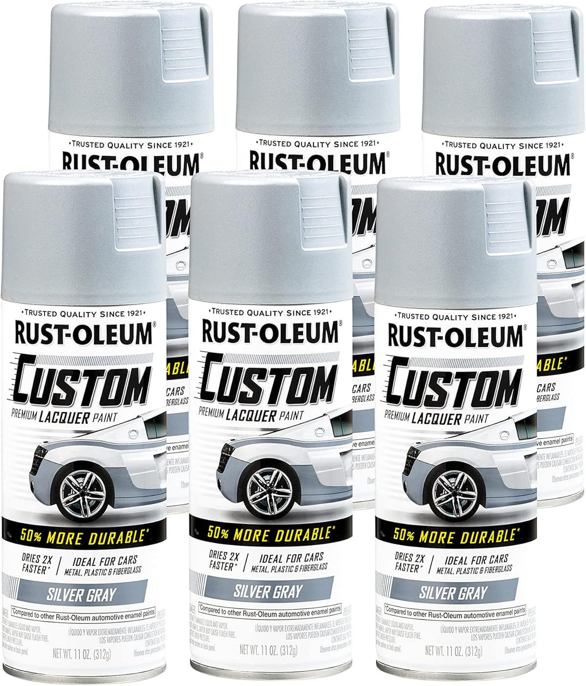 Rust-Oleum 323383 Automotive Custom Lacquer Spray Paint, 11 oz, Gloss Clear