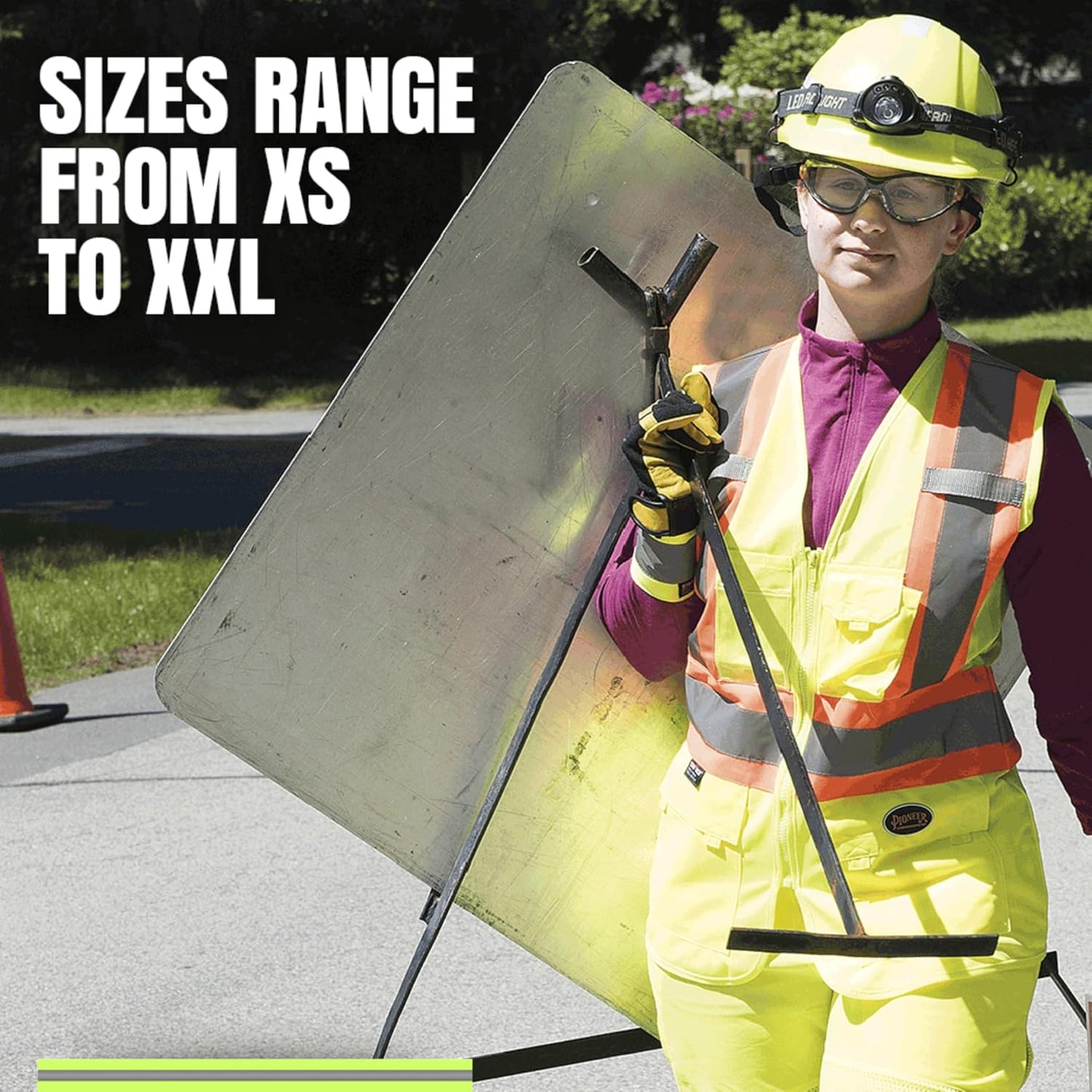 Pioneer Safety Vest for Women With Pockets - Hi-Vis Reflective Tape - For Construction