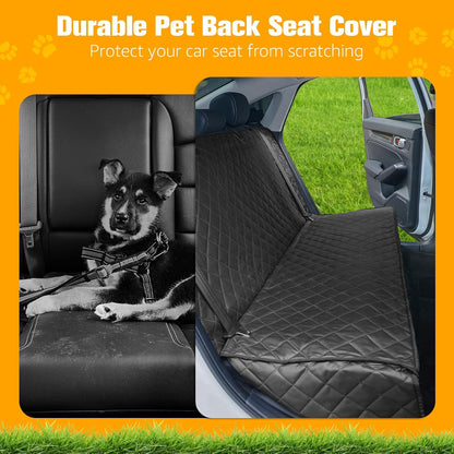 PETICON Waterproof Scratchproof Pet Bench Seat Covers for Cars, SUVs, Nonslip Durable Back Seat Cover for Dogs, 600D Oxford Fabric, Machine Washable