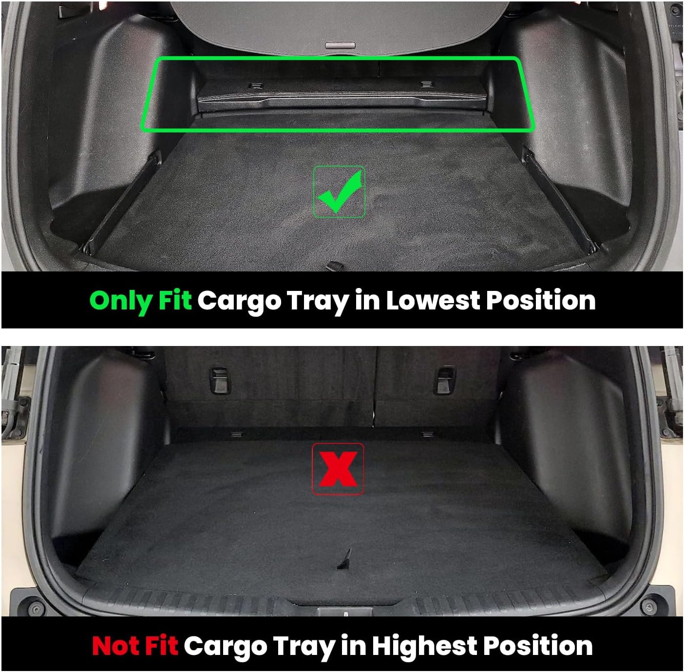 LASFIT Cargo Liner for Honda CR-V 2026 2025 2024 2023 (Gasoline & Hybrid & e:FCEV) All Weather TPE Car Trunk Mat (Upper Position), Cargo Only Black