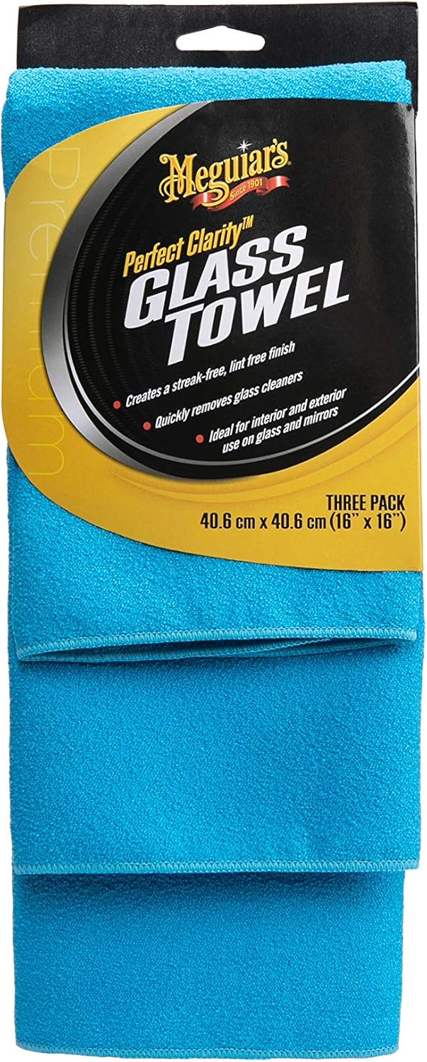 Meguiar's Perfect Clarity Glass Cleaner, Keep Windows, Windshields, and Mirrors Gleaming using a Premium Anti-Hazing Formula that Leaves a Superior Streak Free Finish, 24 Oz
