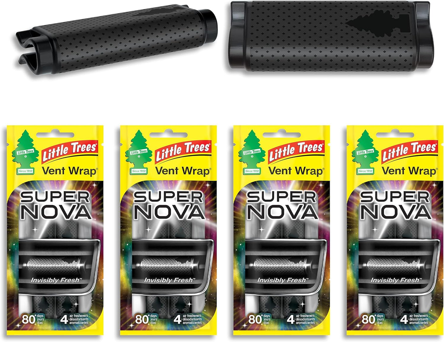 LITTLE TREES Car Air Freshener | Vent Wrap Provides Long Lasting Scent, Invisibly Fresh | New Car Scent, 16 Air Fresheners