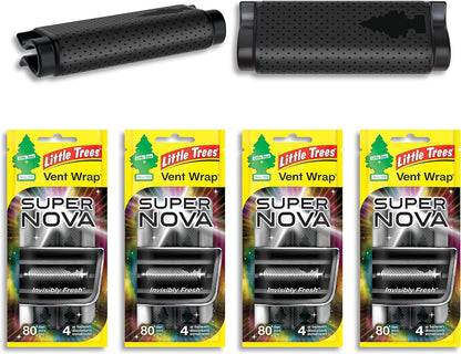 LITTLE TREES Car Air Freshener | Vent Wrap Provides Long Lasting Scent, Invisibly Fresh | New Car Scent, 16 Air Fresheners