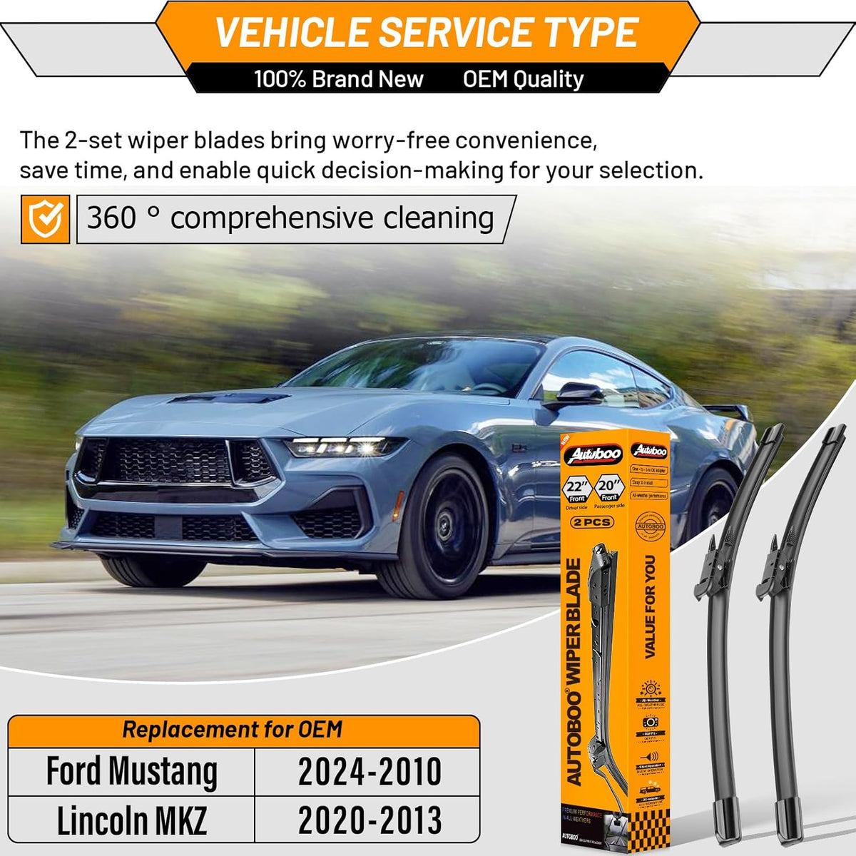 AUTOBOO 26"+19" Windshield Wipers Replacement for Tesla Model 3 2017 2018 2019 2020 2021 2022 2023 2024 2025 Model Y 2020 2021 2022 2023-2025 -Original Factory Quality (Pack of 2) - Colors B