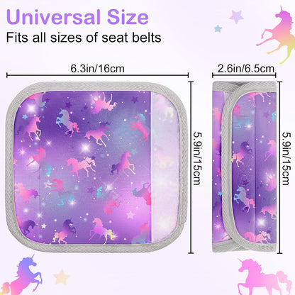 Seat Belt Cover Pad for Baby, Soft Seatbelt Cushion Covers for Kids 2Pcs Car Seat Strap Shoulder Pads for All Car Seats, Stroller, High Chair,Blue Dinosaur