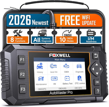 2026 FOXWELL NT624 Elite OBD2 Scanner, All-System 8 Resets Code Reader | Upgraded from NT604/NT614, ABS Bleeding, EPB, Oil, BMS, SAS, Throttle, Injector & DPF Scan Tool for DIY Mechanics