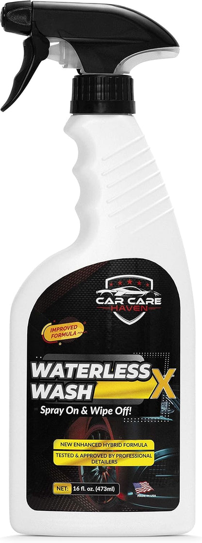 Waterless Wash X-Car Detailing Without Water (128 oz Gallon) Quick Detailer for Any Vehicle-Wash in Your Garage, at Work, or Anywhere-Spray On & Wipe Off