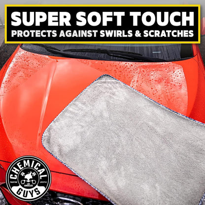 Chemical Guys Woolly Mammoth Large Microfiber Drying Towel - 36 x 25 Inch Gray, Ultra Plush Super Absorbent Car Drying Towel for Cars, Trucks, SUVs, Motorcycles, RVs, and Auto Detailing