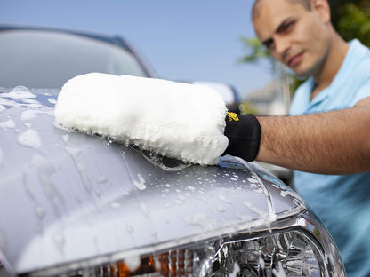 Meguiar's X3002 Microfiber Wash Mitt, Car Wash Mitt for DIY Drivers & Detailers—Designed for Scratch-Free Washing; Use On Exterior Paint and Clear Coat On Cars, Trucks & Suvs
