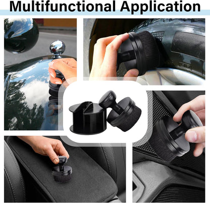 Tire Shine Applicator Brush, Tire Shine Brushes, Tire Dressing Brush Applicator with Seal Cover, Tire Brush for Car Detailing, Tire Gel Applicator, High Density Detail Factory Tire Brush (Black)