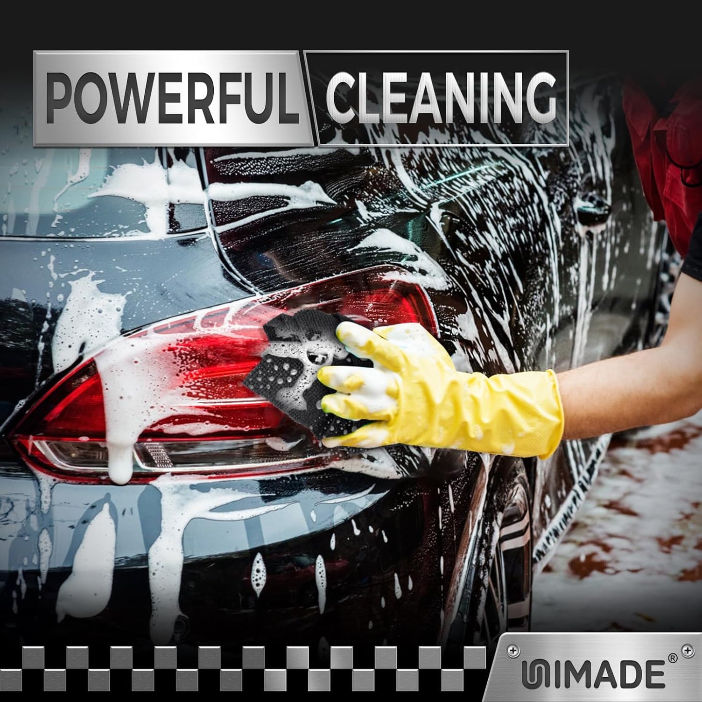 UNIMADE Microfiber Cleaning Cloth, 100 Pack Microfiber Towels for Cars Commercial Grade Work Rags Bulk Detailing Cloth for Automotive Bar Mechanic Restaurant Garage Housekeeping, 11.5"x 11.5", Grey
