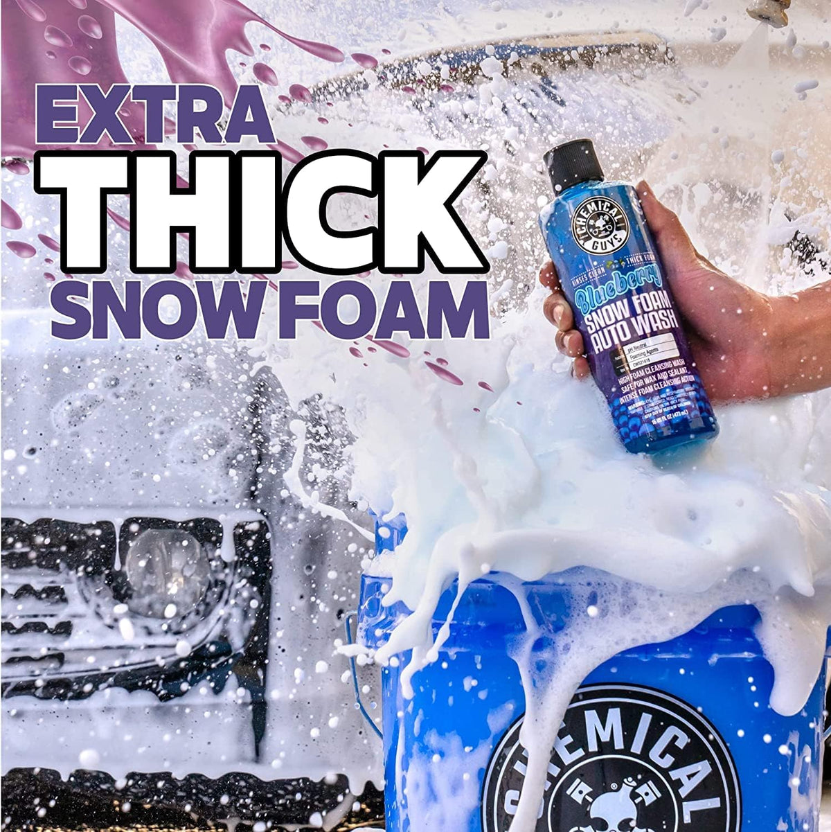 Chemical Guys Car Wash Soap for Foam Cannon or Bucket, Honeydew Snow Foam Car Wash Soap for Trucks, Motorcycles, RVs & More, Super Suds, Honeydew Scent - 128 oz (1 Gallon)