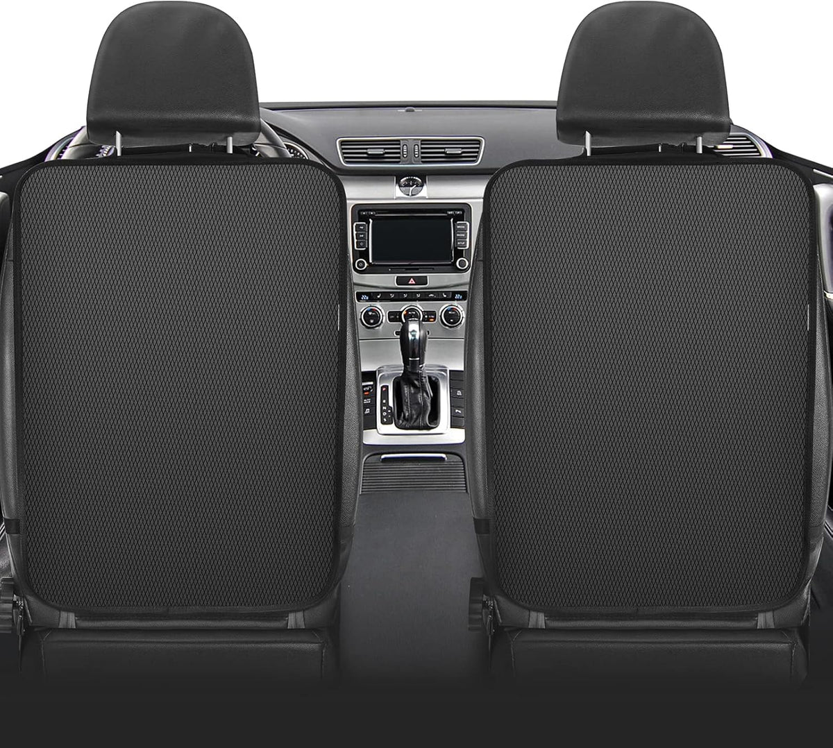 Meolsaek Kick Mats Back Seat Protector, Waterproof Oxford Seat Back Protector, Car Seat Back Protector for Kids, Back of Seat Protector for Kids Feet Car Seat (Black A -1pc)