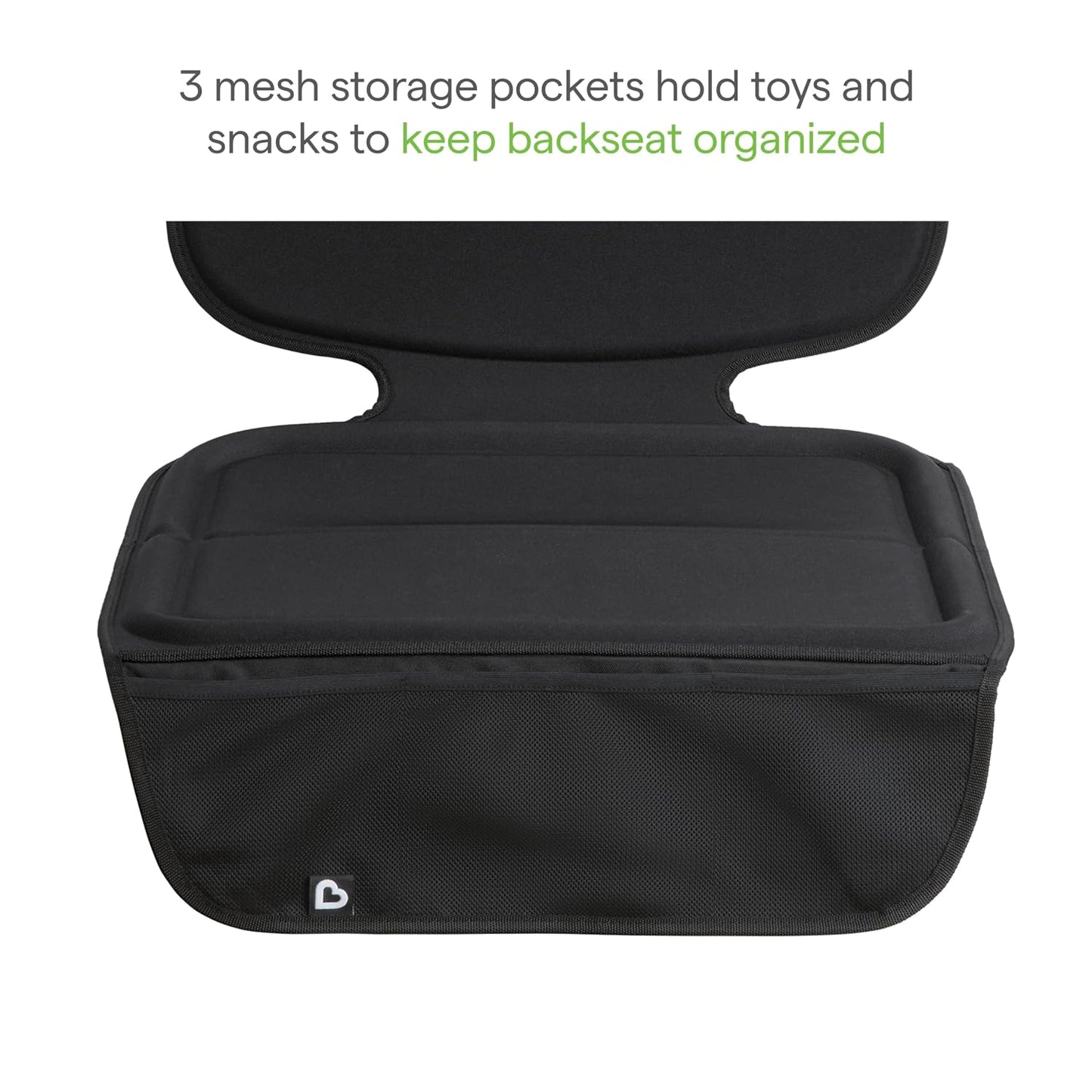 Munchkin Elite Seat Guardian Car Seat Protector, Under Car Seat Cover for Baby and Toddler Seats, Rear or Forward Facing, Dark Grey