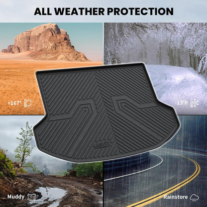 LASFIT Floor Mats Fits for Hyundai Sonata 2020-2026 (Only for FWD & Gas) & Kia K5 2021-2025 (Only for FWD) Custom Fit TPE All Weather Floor Liners Car Mats Accessories, Black