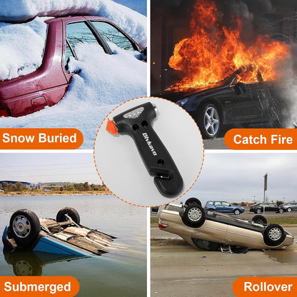 Window Breaker, 3-in-1 Emergency Escape Tool with Car Safety Hammer and Seat Belt Cutter, Safety Emergency Car Escape Tool, Road Trip Essential and Must Haves