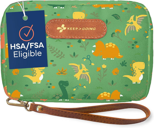 KeepGoing Travel First Aid Kit for Kids – 130 Pc. for Car, Home, Purse, Diaper Bag & Backpack with Latex-Free Bandages - Mini First Aid Kit Travel Size TSA-Approved