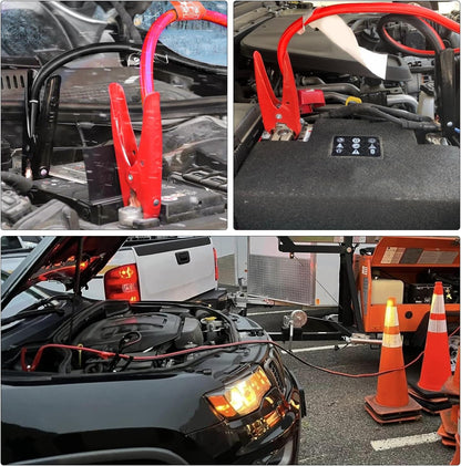 Nilight Jumper Cables for Car Battery 8 Gauge 12 FT Booster Cable Heavy Duty 250 A CCA with Carrying Bag Jump Start Emergency Kit Pickup Vans SUV Sedan Motorcycle