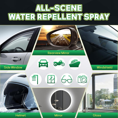 Water Repellent Spray for Car Windshield & Glass - Long Lasting Rain Repellent & Hydrophobic Coating for Windshield, Glass, Windows, Mirrors Prevents Streaks, Spots & Buildup - 4OZ/120ML