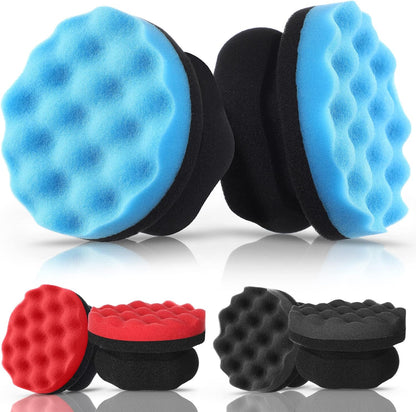 BBTO 6 Pcs Tire Hex Grip Dressing Applicator Washable Shine Applicator Dressing Pad Car Detailing Foam Sponge Reusable Cleaner Sponge for No Slip Tire