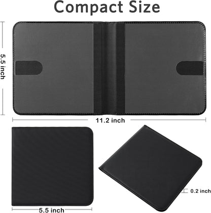 CoBak Car Registration and Insurance Holder - Men and Women Small Lightweight Vehicle Glove Box Car Organizer, Auto Truck Comparment Accessories Case for Essential Document, Driver License (Black)