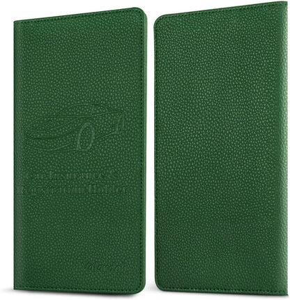 Valardoh Premium Car Registration and Insurance Card Holder, Car Document Holder for Cards, Driver License & other Essential Documents (Pink)
