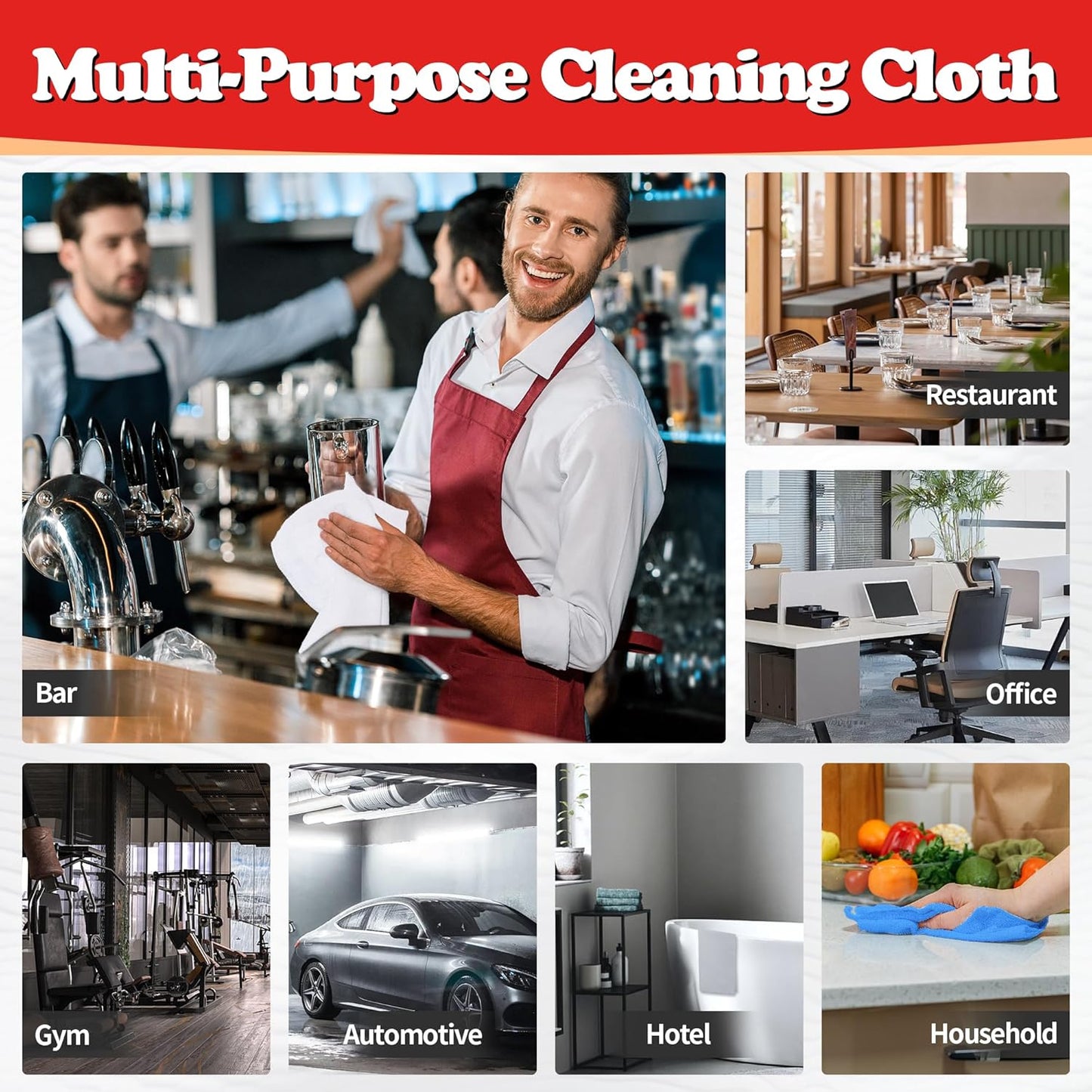 FIXSMITH Shop Towels, Pack of 200, Grey Microfiber Cleaning Cloth Bulk, Microfiber Towels for Cars, All-Purpose Absorbent Cleaning Rags, Dust Cloth for Automotive, Mechanic, Garage, 11.5 x 11.5 inch