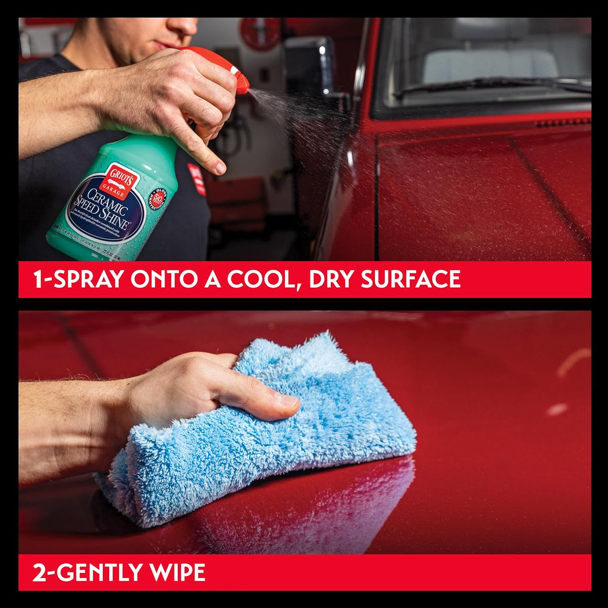 Griot's Garage Ceramic Speed Shine Detail Spray for Car Detailing, Provides a High-Gloss Finish and Extends Life of Coatings, 10945, 22 oz