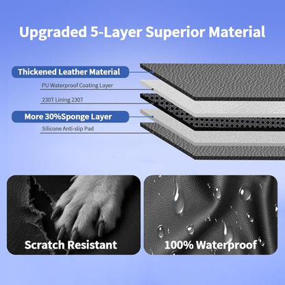 Split Cargo Liner for SUV – for Dogs & Pets, Heavy-Duty, 100% Waterproof Trunk Mat & Cargo Cover – Fits 60/40 Split Bench & Armrest Pass-Through – Machine Washable, Non-Slip, Durable