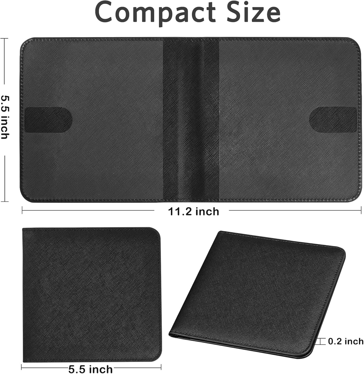 CoBak Car Registration and Insurance Holder - Men and Women Small Lightweight Vehicle Glove Box Car Organizer, Auto Truck Comparment Accessories Case for Essential Document, Driver License (Black)